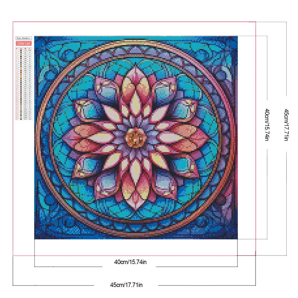 Partial AB Diamond Painting - Full Square Drill - Mandala(Canvas|45*45cm)