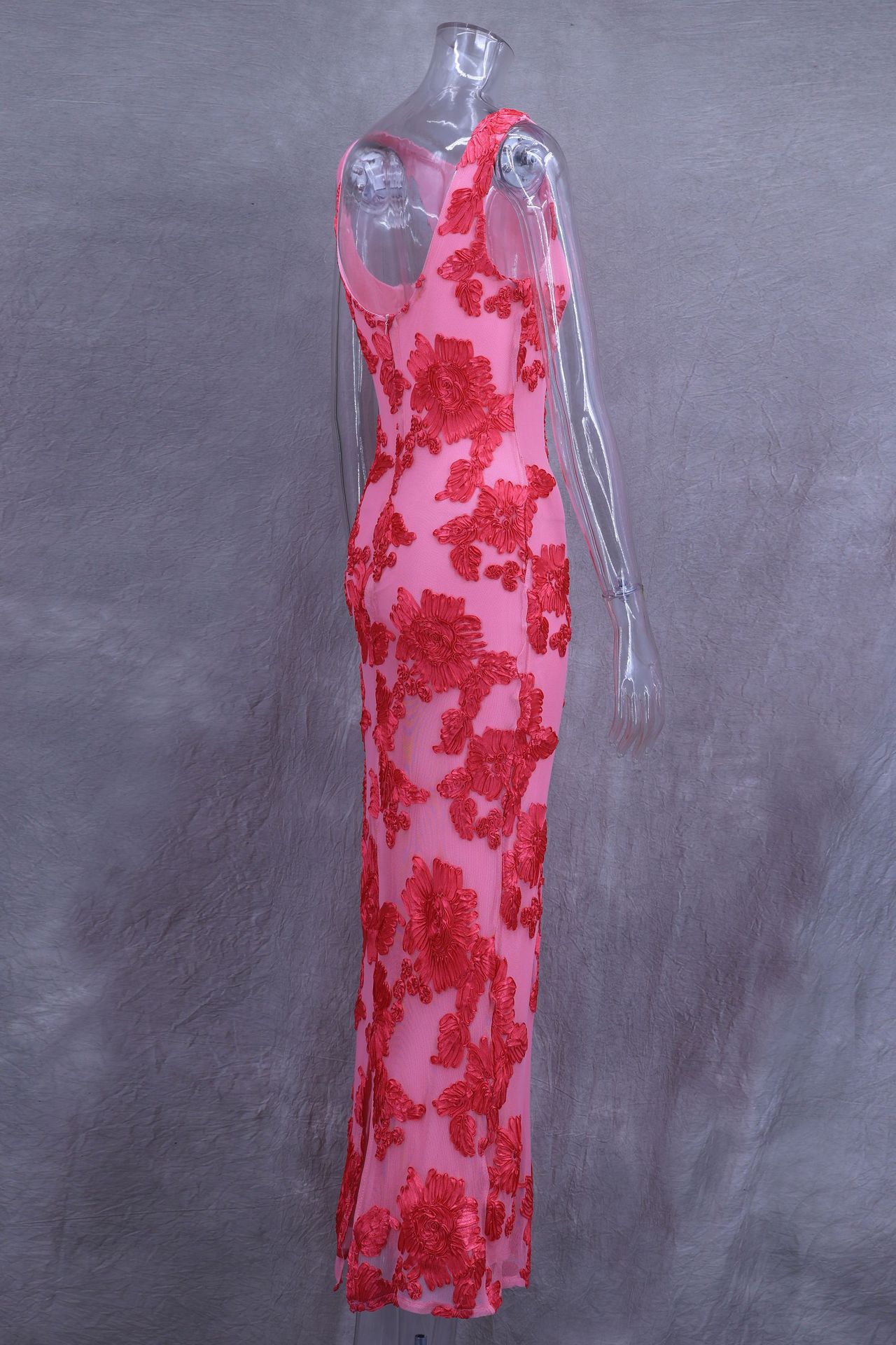 Ootddress Autumn Printed Female Long Dress Patchwork Sleeveless Slim Elegant Party Dress Contrast Beach Clothes Women's Dress