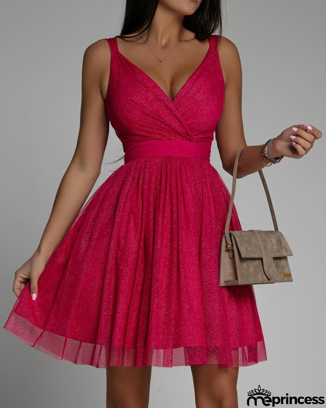 Home Before Daylight A Line Tulle Mini Dress