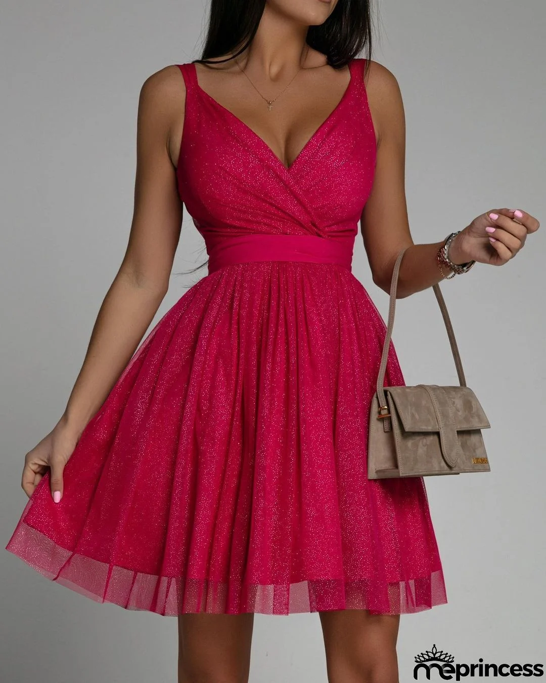Home Before Daylight A Line Tulle Mini Dress