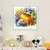 Bees And Flowers-11CT Stamped Cross Stitch 40*40cm/15.75*15.75in tapestrymarket