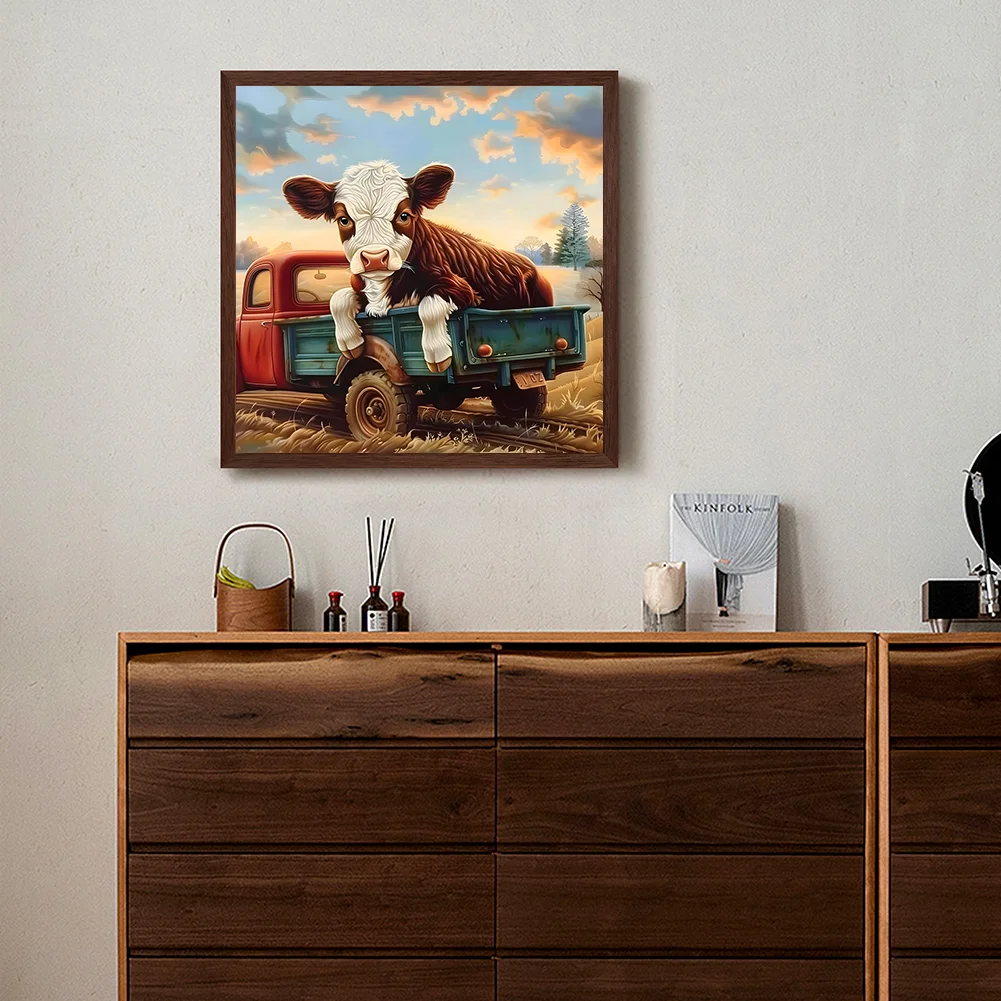 Diamond Painting - Full Round Drill - Cow(Canvas|30*30cm)