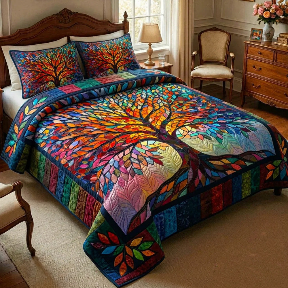 Celtic Roots 3-Piece Quilted Bedding Set GFTOTL5378