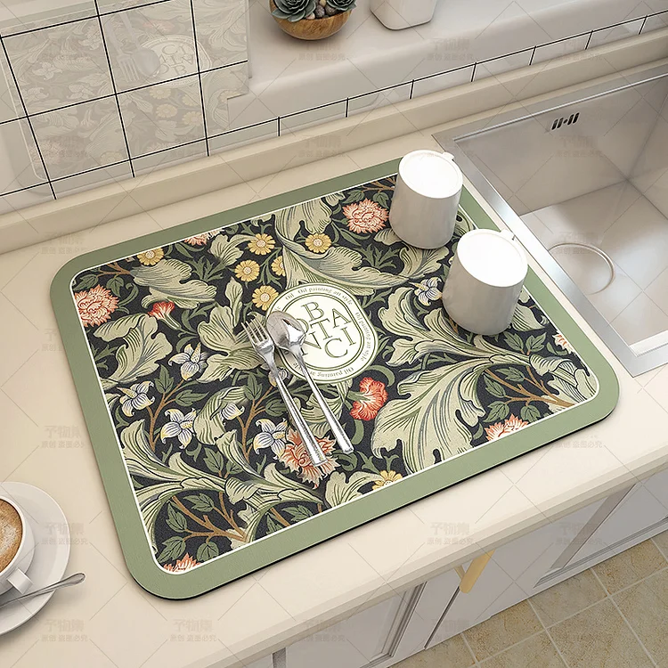 Kitchen countertop drain mat diatom mud absorbent mat