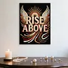 DIY Pearl Painting Rise Above for Home Wall Decor with Frame(30x40cm)