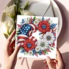 (US Only)6PCS DIY US Flag Eagle Wreath Diamond Art Greeting Cards Congratulations Cards