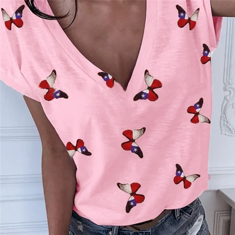 Heart Print Women Shirt Blouse Plus Size 2020 Casual Summer Short Sleeve Loose Shirt Ladies Streetwear Tops Blusa Clothing