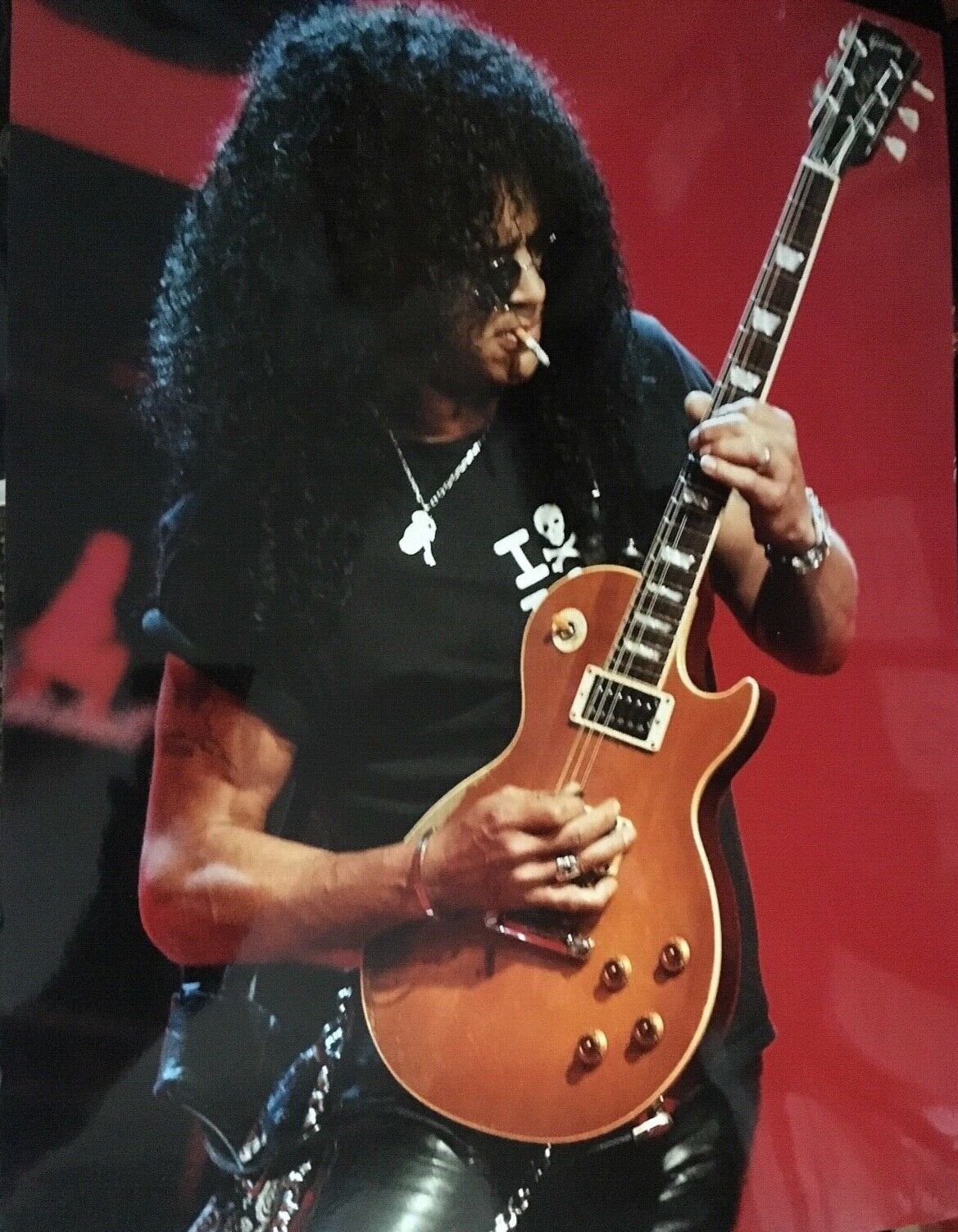 SLASH - GUNS N ROSES GUITARIST - EXTRA LARGE UNSIGNED Photo Poster painting