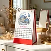 2027 New DIY Diamond Painting Moon Sleep Animal Desk Calendar Set 12-Month Flip Calendar Design Monthly Planner Office Desktop Decor