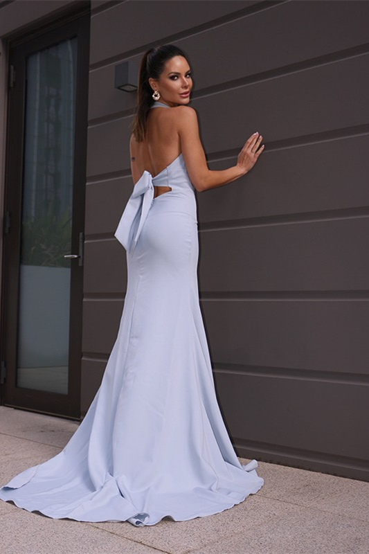 Bellasprom Backless Mermaid Prom Dress Long Halter 3956