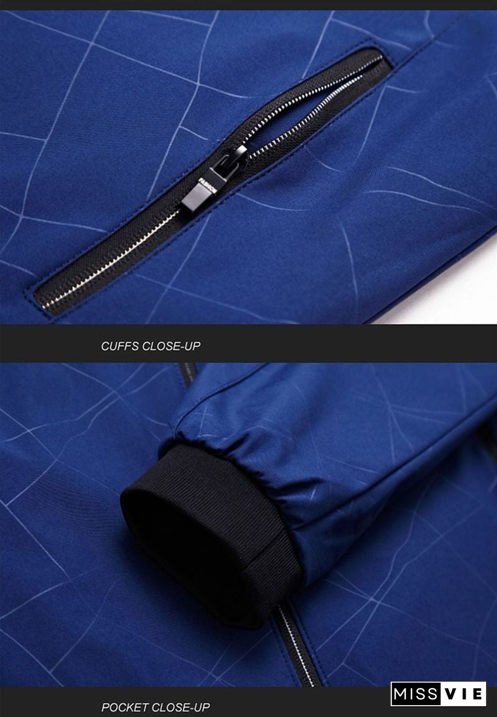 Men Brand Bomber Jacket Business Casual Stand Collar Coats New Zipper Rib sleeve Outerwear