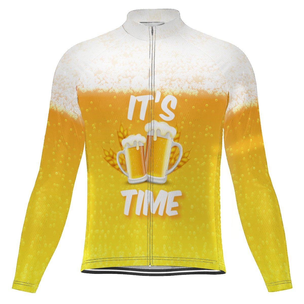 Beer Long Sleeve Cycling Jersey for Men | captainssportss.com