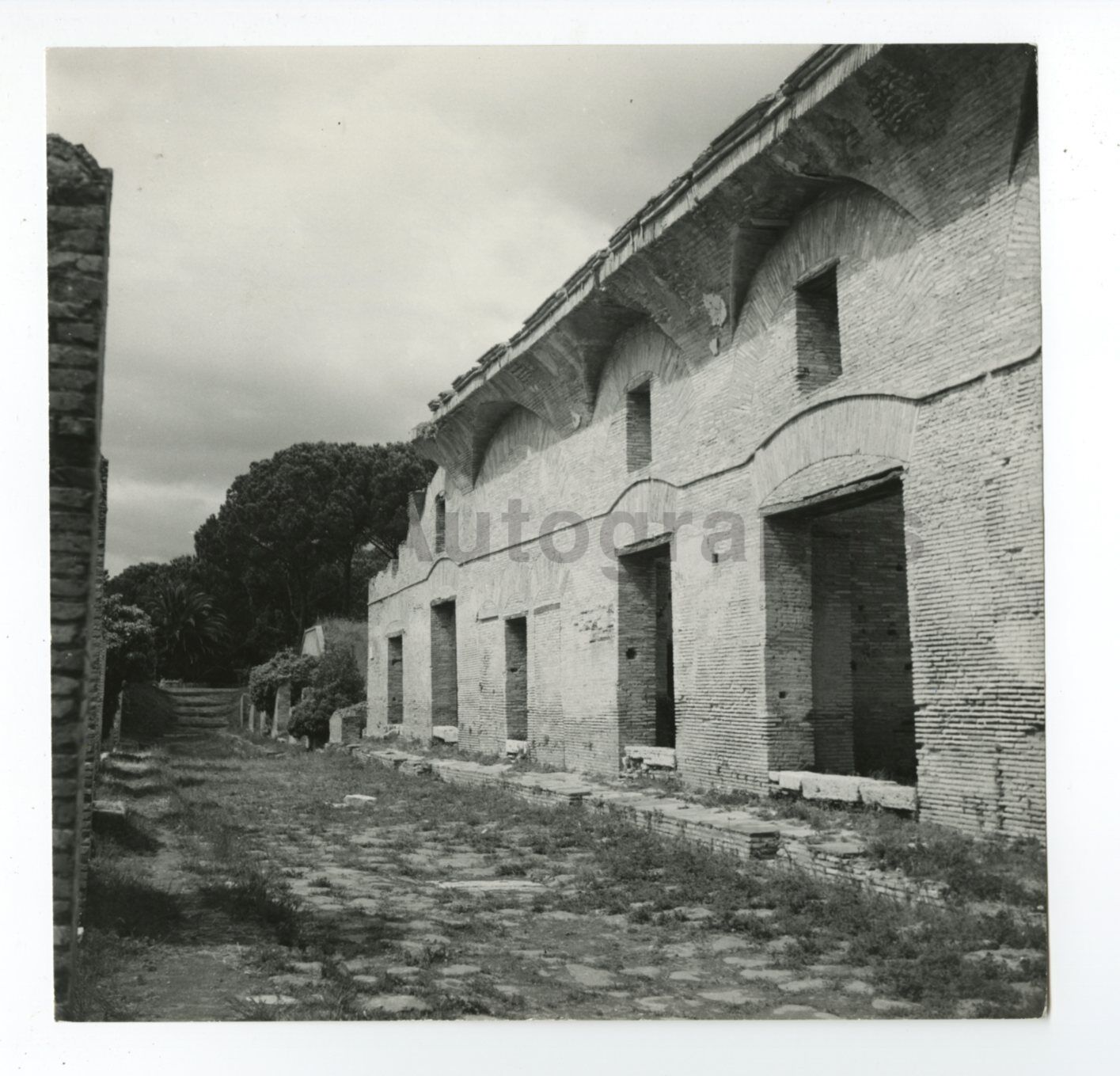 Ostia Antica - Vintage Publication Photo Poster paintinggraph - Ancient Street