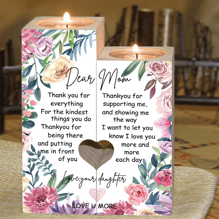 Candle Holders Daughter, Love Mom Candle, Love Daughter