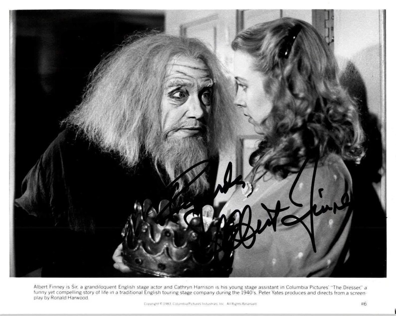 Albert Finney Signed Autographed 'The Dresser' Glossy 8x10 Photo Poster painting - COA Matching Holograms