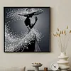 Pearl Lady Silhouette 5D DIY Diamond Art Painting Kit Partial Drill 30x30cm