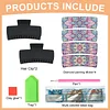 2Pcs Mandala DIY Diamond Hair Claw Clips Making Kit for Women Ladies & Girls
