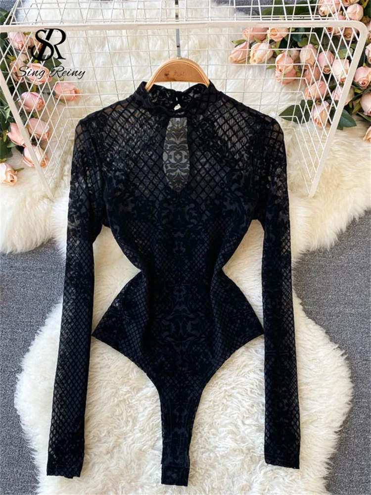 Huibahe Women Sexy Backless Rompers Fashion Korean Bodycon Jumpsuits 2024 New Summer Chic Streetwear Flocking Slim Bodysuit