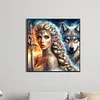 Beauté Loup-Perceuse Ronde Peinture Diamant-40*40CM