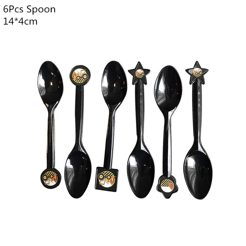 Construction Tractor Theme Excavator Inflatable Balloons Truck Vehicle Banners Baby Shower Kids Boys Birthday Party Supplies