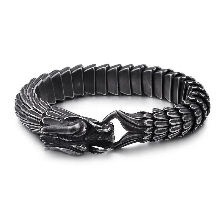 Coutureaura Dragon Scale Stainless Steel Bracelet