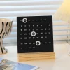 Wooden perpetual calendar, desktop acrylic calendar stand month week date display suitable for desk store office home decoration