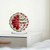 (US Local)Acrylic Special Shape Summer Watermelon Diamond Art Clock Ornaments Kit