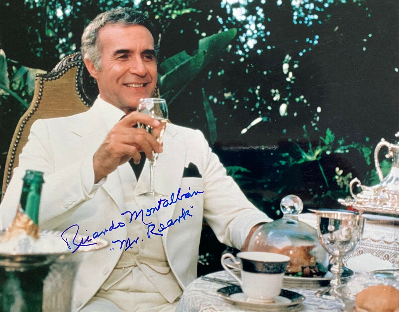 Ricardo Montalban Fantasy Island Original Autographed 11X14 Photo Poster painting