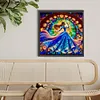 Cinderella Stained Glass Full DIY 5D Round Drill Diamond Painting Kit for Adults/Beginners Home Decor Diamond Dots Paintings Picture Arts Craft 40x40cm