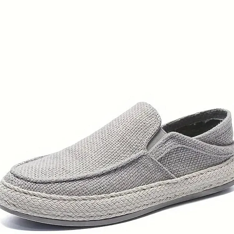 Men's Grey Slip-On Sneakers | Breathable Lightweight Summer Shoes Radinnoo.com