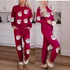 Women's Christmas Sequin Long Sleeve Top and Elastic Waistband Tie Pocket Pants Set