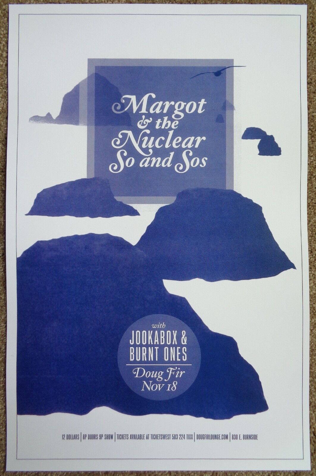 MARGOT & THE NUCLEAR SO AND SO’S 2010 Gig POSTER Portland Oregon Concert