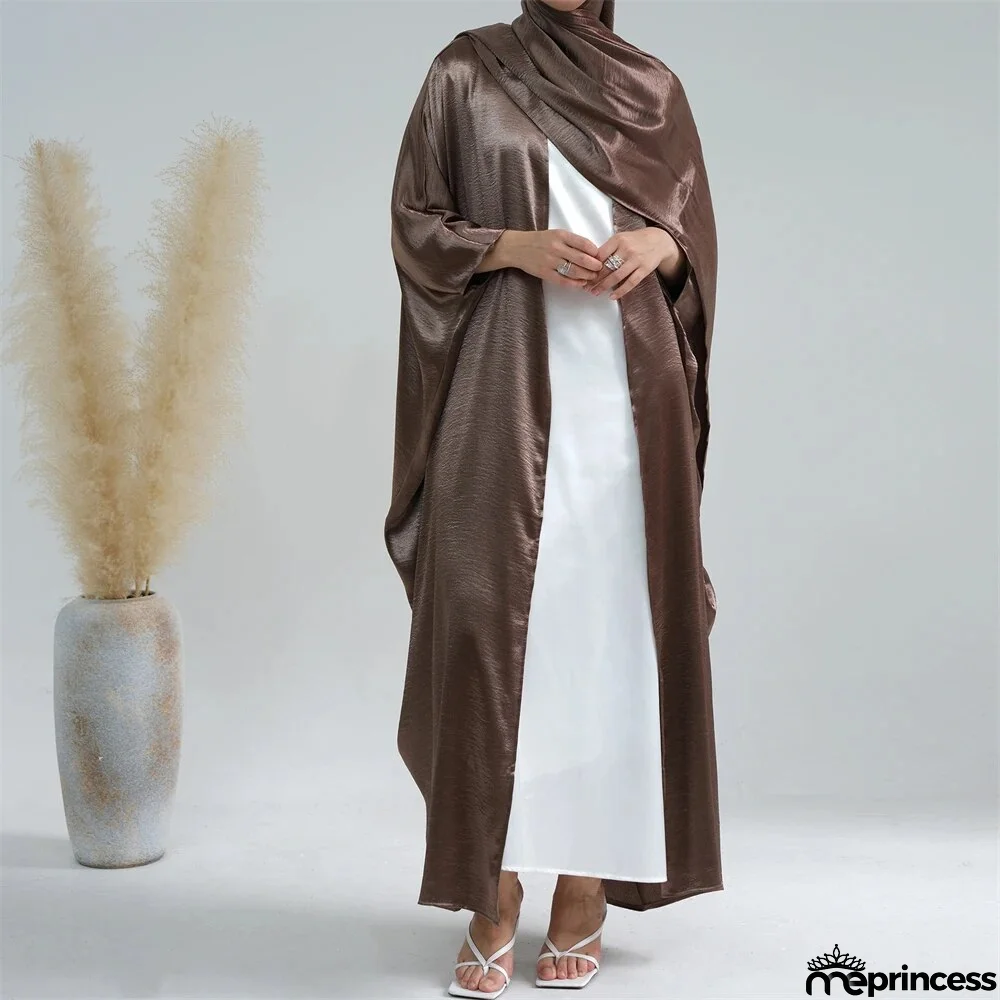 Women's Arabian V-Neck Polyester Full Sleeve Solid Pattern Abaya