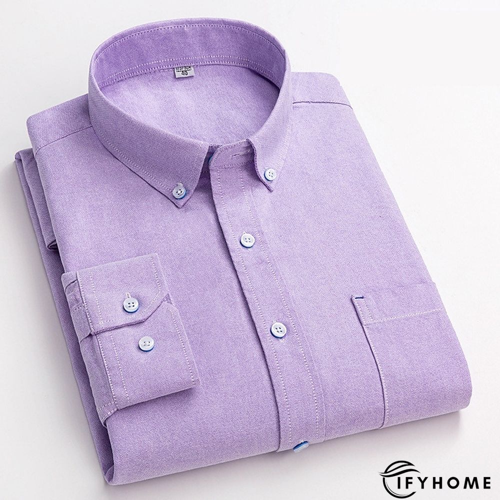 Men's Denim Shirt Turndown Spring &  Fall Long Sleeve A B C Plaid / Striped / Chevron / Round Daily Wear Clothing Apparel Print | IFYHOME