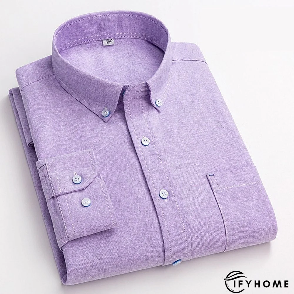 Men's Denim Shirt Turndown Spring &  Fall Long Sleeve A B C Plaid / Striped / Chevron / Round Daily Wear Clothing Apparel Print | IFYHOME