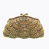 High Quality Metal Hollow Diamond Inlaid Luxury Crystal Evening Bag Diamond Handbag Women Gem Clutch Bag