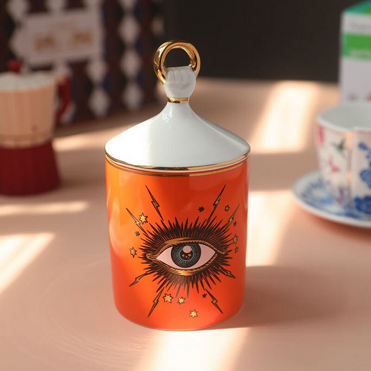 Eyes Candle Holder With Lid