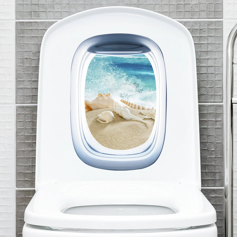 Casual Elegant Landscape PVC Wall Sticker Bathing