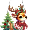 3pcs DIY Diamond Painting Christmas Reindeer Hanging Ornaments、[Everydayedeals]