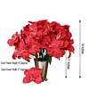 10 Bushes | Red Artificial Silk Tiger Lily Flowers, Faux Bouquets