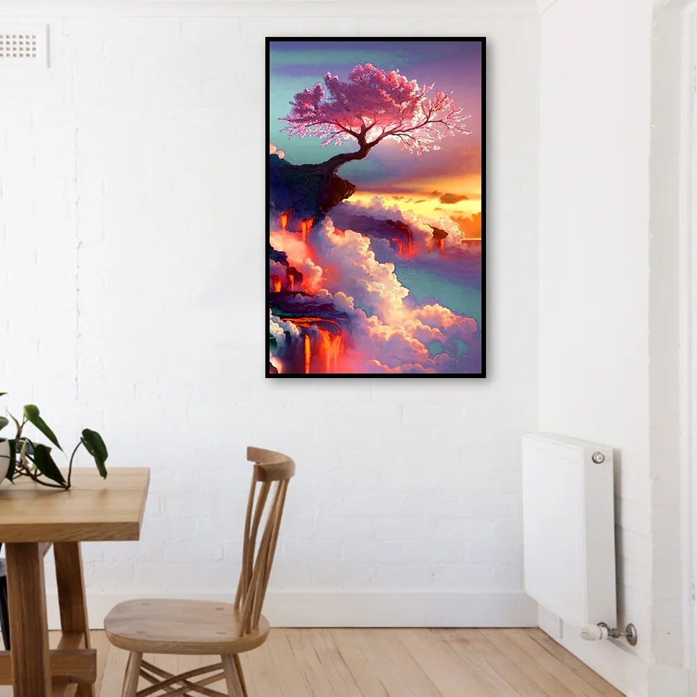 11CT Stamped 3 Strand Cross Stitch - Cherry Tree(40*63cm)