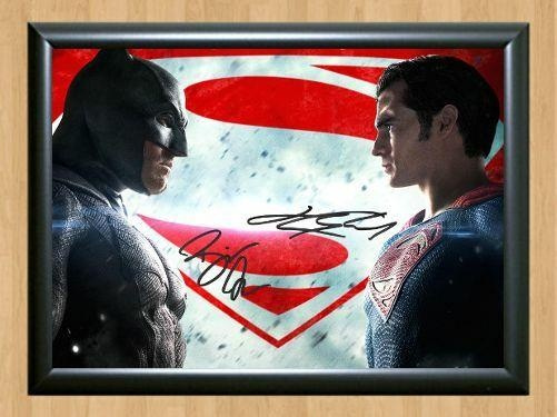 Batman vs Superman Henry Cavill Ben Affleck Signed Autographed Photo Poster painting Poster Print Memorabilia A4 Size