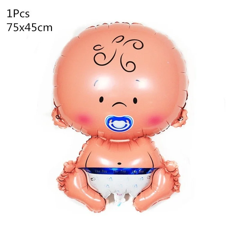 Baby Shower Transparent Baby Boy Girl Bear Bubble Ball Kids 1st Birthday Party Blue Pink Helium Balloon Gender Reveal Decoration