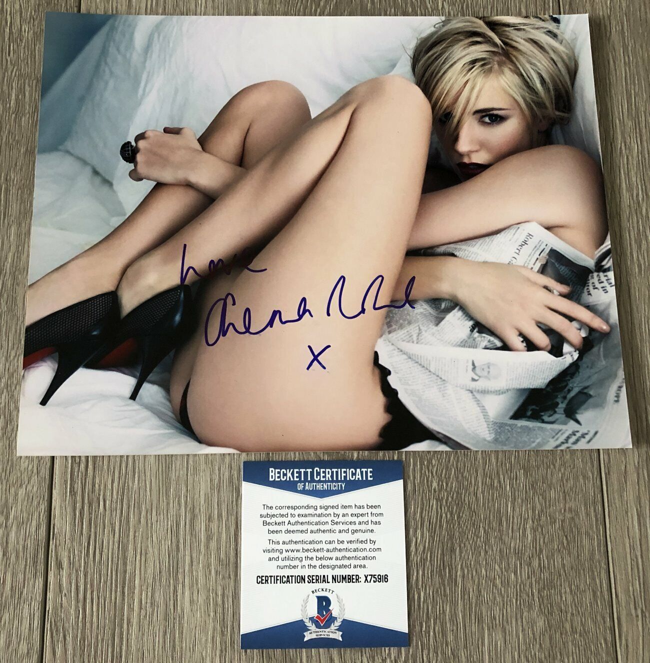 SIENNA MILLER SIGNED AUTOGRAPH G.I. JOE 8x10 Photo Poster painting w/PROOF & BECKETT BAS COA