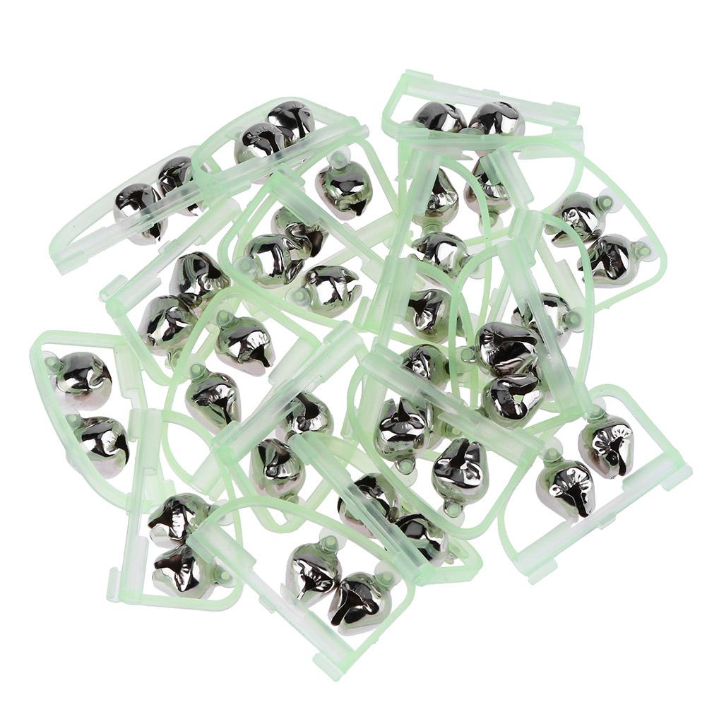 

20pcs Fluorescent Fishing Rod Tip Clip Twin Bell Fish Bite Alarm Alert, 501 Original