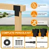 [US Local Warehouse] 2 Pack Pergola Brackets 6x6 (Actual 5.5x5.5in) Posts Caps Tie Brackets Galvanized Steels Gazebo Hardware Kit for Gazebos Deck & Porch Post To Beam