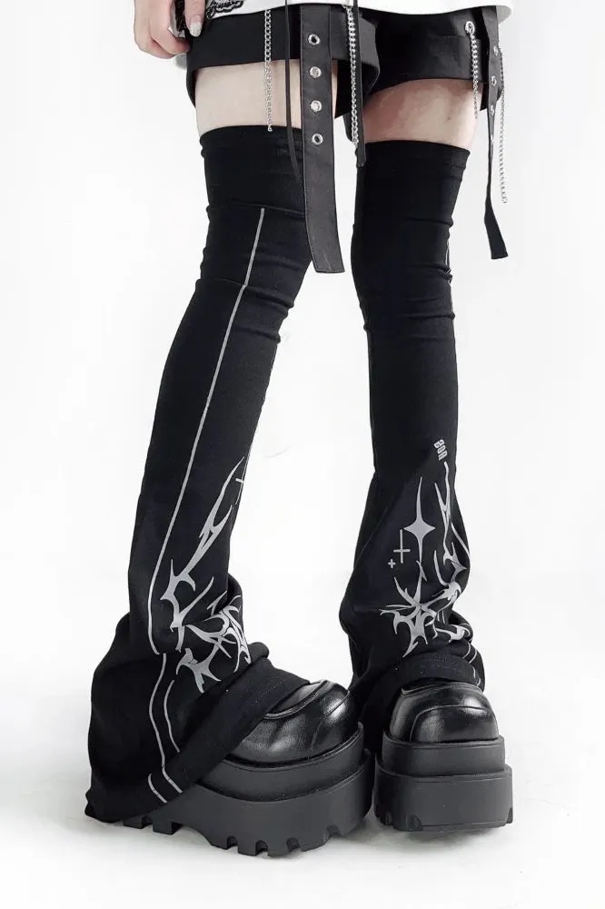 Y2K Grunge Flare Knee High Socks