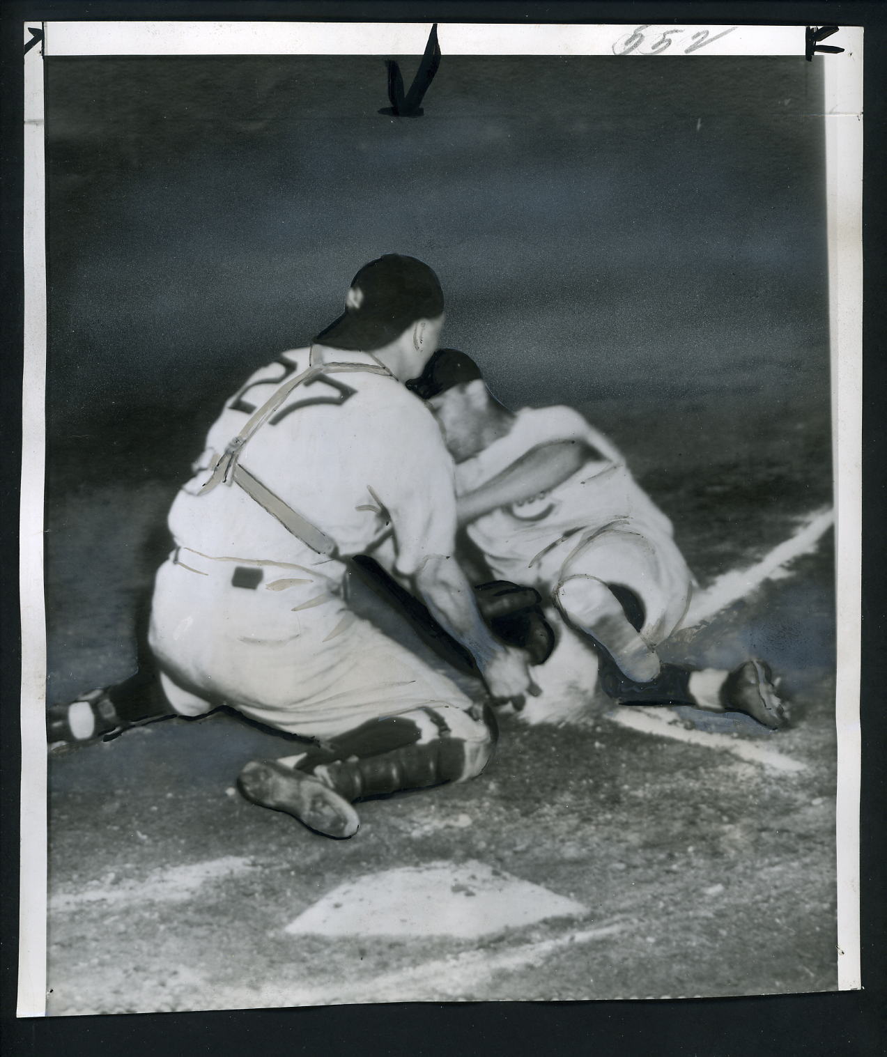 Phil Cavarretta & Rollie Hemsley 1944 All Star Game Press Photo Poster painting Cubs NY Yankees