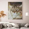 Angry Cat-14CT Stamped Cross Stitch 25*30cm/9.84*11.81in tapestrymarket