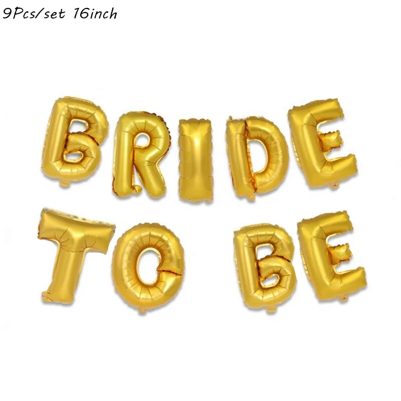 Bride To Be Theme Foil Balloon Cupcake Topper Sash Bachelorette Party Diamond Ring Foil Balloon Wedding Decoration Supplies
